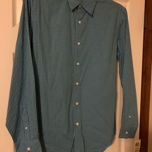 Blue and White Plaid Shirt